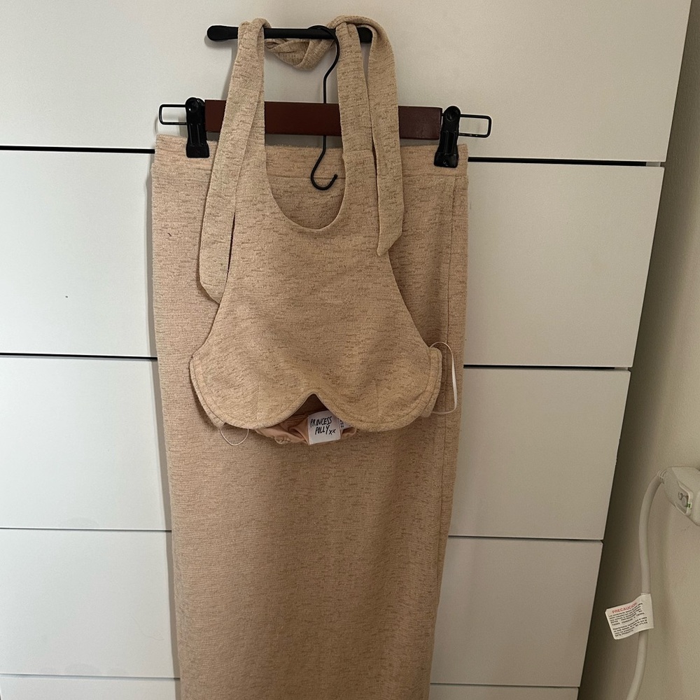 Princess Polly Beige Maxi Skirt Set